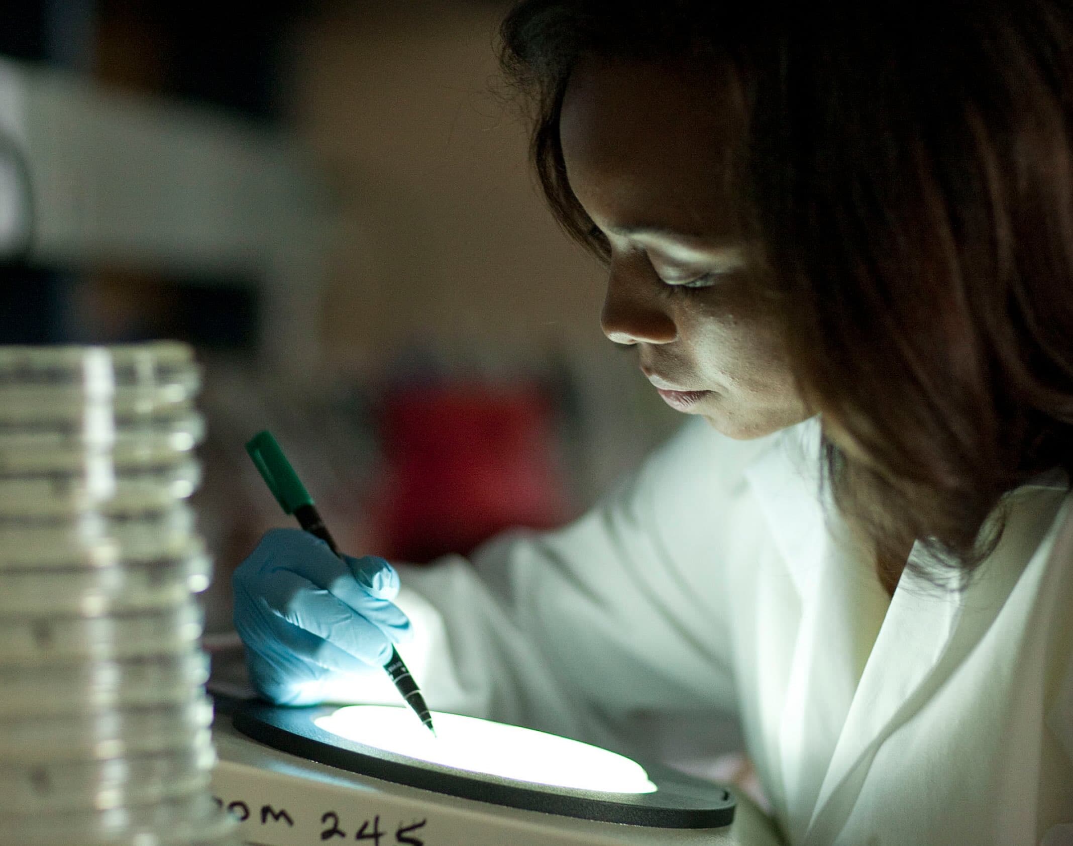 Image of scientist in a lab